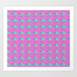 Ultra HD Retro Fractal Geometric Pop Art Print