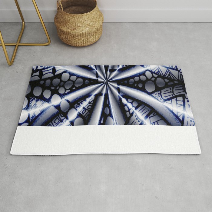 Metallic Silver And Blue Celtic Knot Rug By Pollywollydoodles Metallic Silver And Blue Celtic Knot