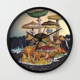 Mushroom Festival Wall Clock