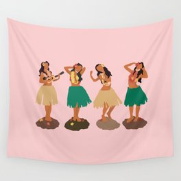 Hula Girls Wall Tapestry