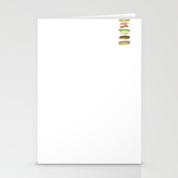 Layered Burger Stationery Cards