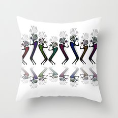 JAZZY KOKOPELLI LINE DANCE Throw Pillow