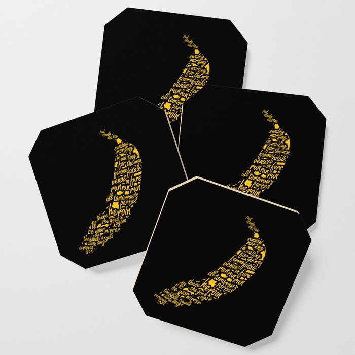 Velvet Underground & Nico Album Typographic Illustration Coaster