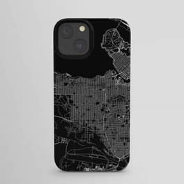 Vancouver Black Map iPhone Case