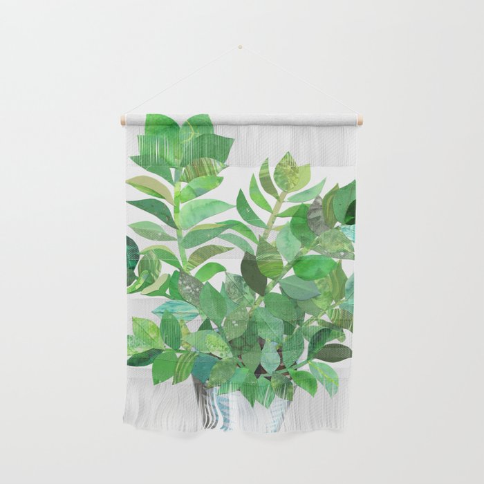 ZZ Plant Green Collage Wall Hanging