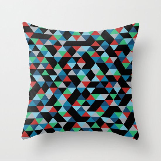 Triangles 4B Throw Pillow