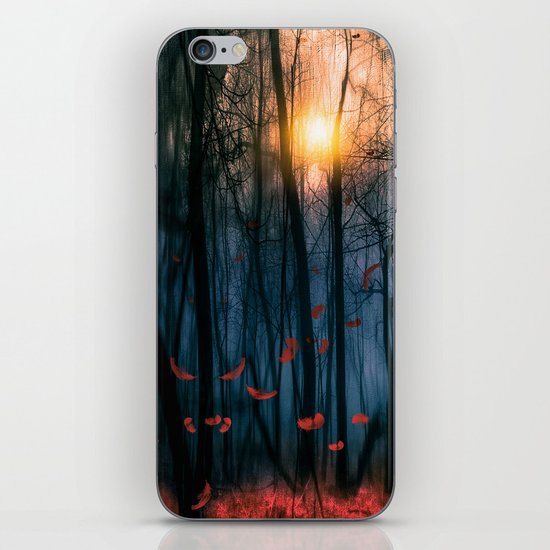 Red feather dance (colour option) iPhone & iPod Skin