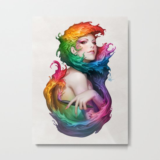 Angel of Colors Metal Print