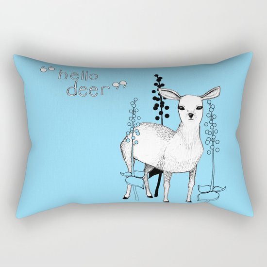hello deer! Rectangular Pillow