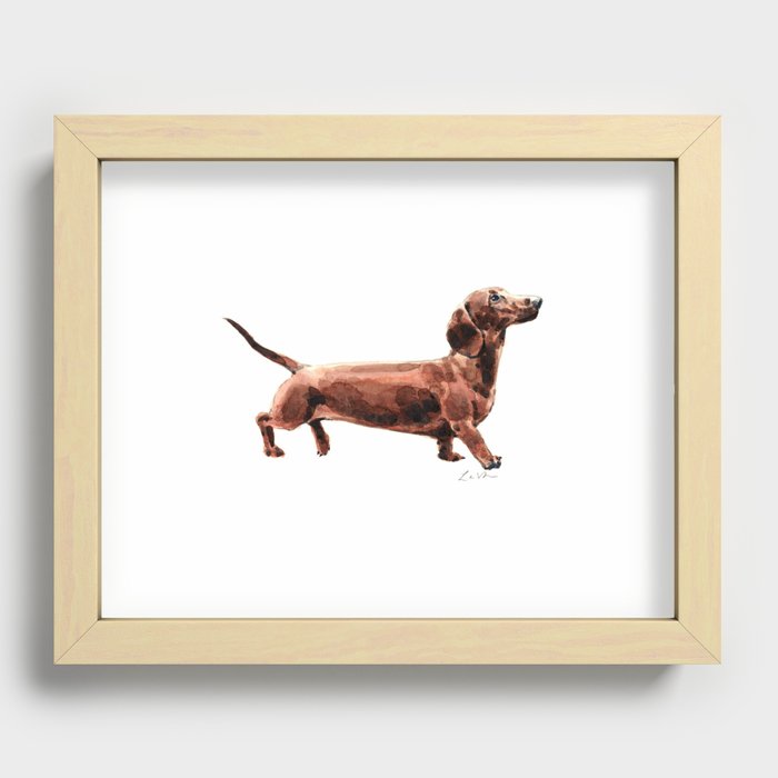 Dachshund Dog Breed Recessed Framed Print