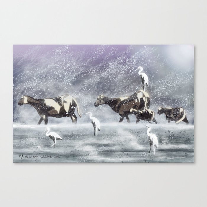 Two Flocks (Weathering Winter) Canvas Print