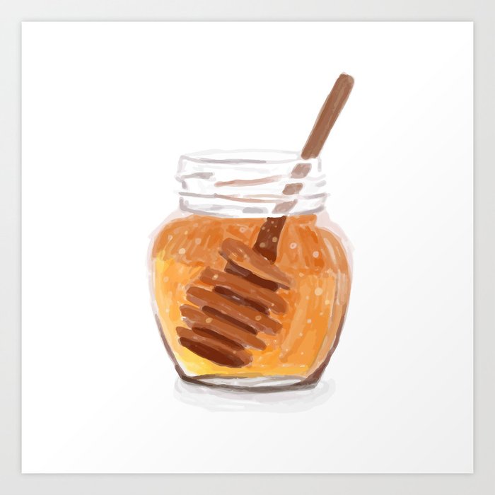 Honey Pot Painting Art Print By Newburydesigns Society6