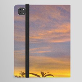 Mexico Photography - Trees Under The Beautiful Yellow Sunset iPad Folio Case