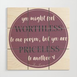 You're Priceless Wood Wall Art