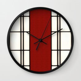 Shoji - red Wall Clock