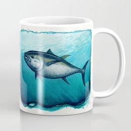 Bluefin Tuna ~ Watercolor Painting by Amber Marine,(Copyright 2016) Coffee Mug