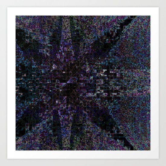 City Layers night Art Print