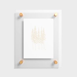 Five Trees (White and Sand) Floating Acrylic Print