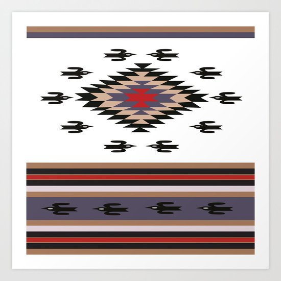 American Native Pattern No. 23 Art Print