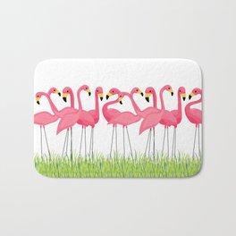 Cuban Pink Flamingos Bath Mat