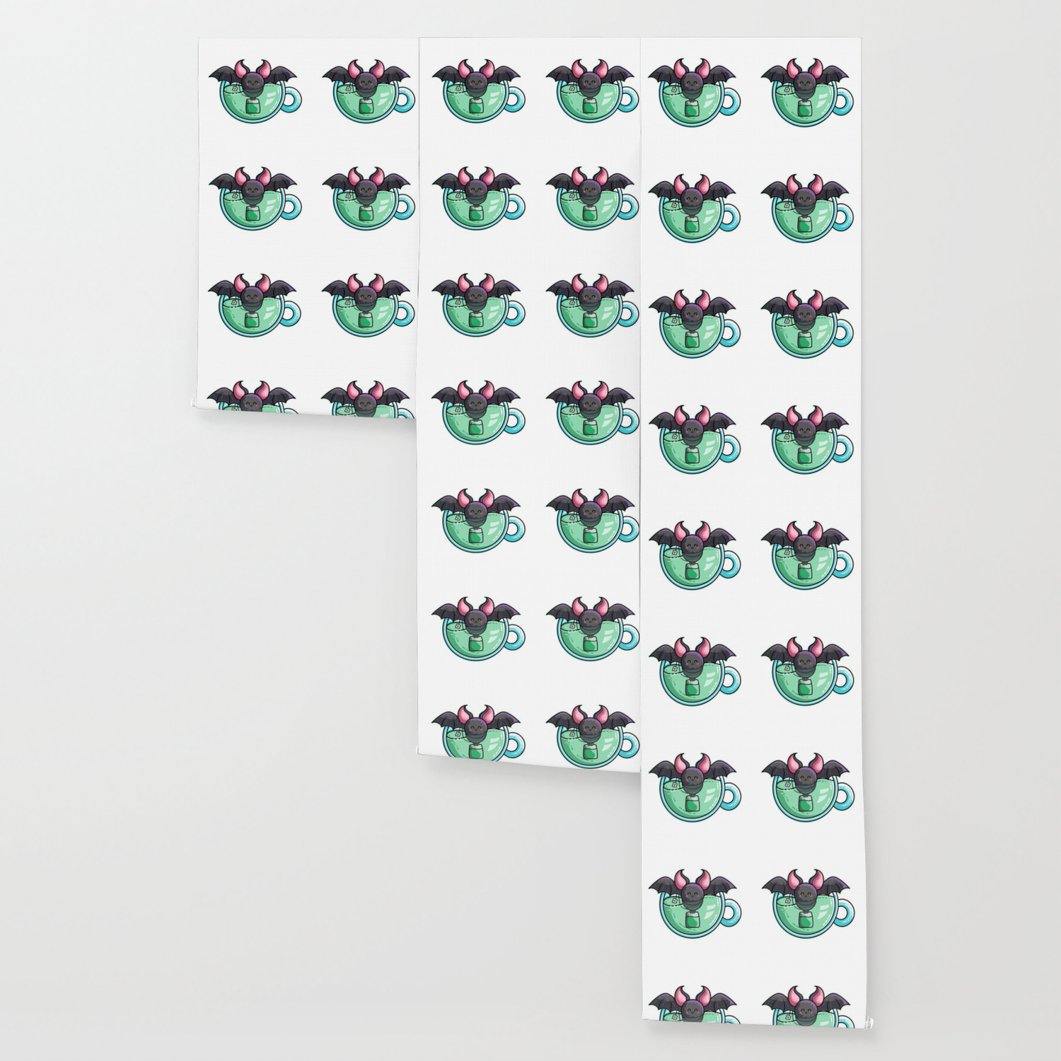 Kawaii Cute Bat Tea Batty Pun Wallpaper By Fionareeves Society6