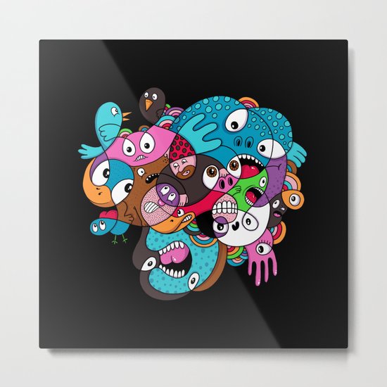 Scribble Stuff Metal Print