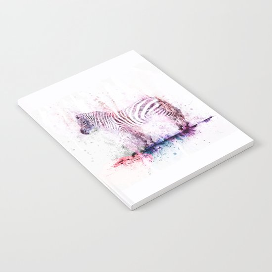 Watercolor Wash Zebra Notebook