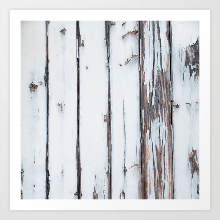 Old White Wood Planks Interior Design Wooden Wall Decor Art Print By Lubo Society6