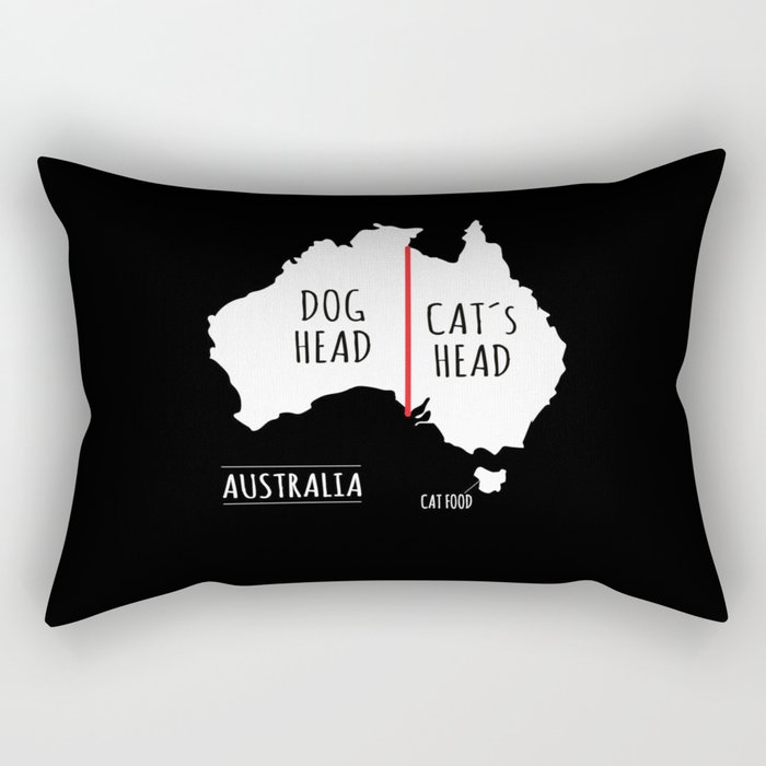 Australia Dog Head Cat's Head Rectangular Pillow