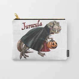 "Juracula" - T Rex dinosaur Halloween Carry-All Pouch | Trex, Fangs, Teeth, Spooky, Jurassic, Tyrannosaurus, Reptile, Funny, Trickortreat, Drawing 