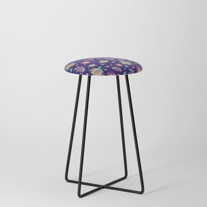 Freaky Flowers #1 Counter Stool