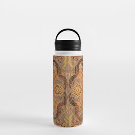 Antique Distressed Floral and Palm Leaves Water Bottle