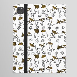 Jack Russell Terrier Dog Cartoon iPad Folio Case