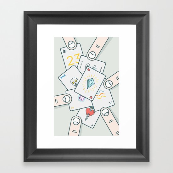 It Wasn't In the Cards Framed Art Print