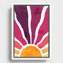 SUNNY NEW DAY, A HAPPY SUMMER DAY Framed Canvas