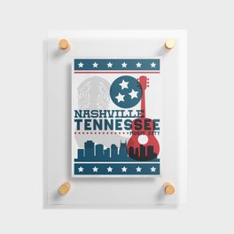 Nashville Tennessee Music City - Hatch Show Print Floating Acrylic Print