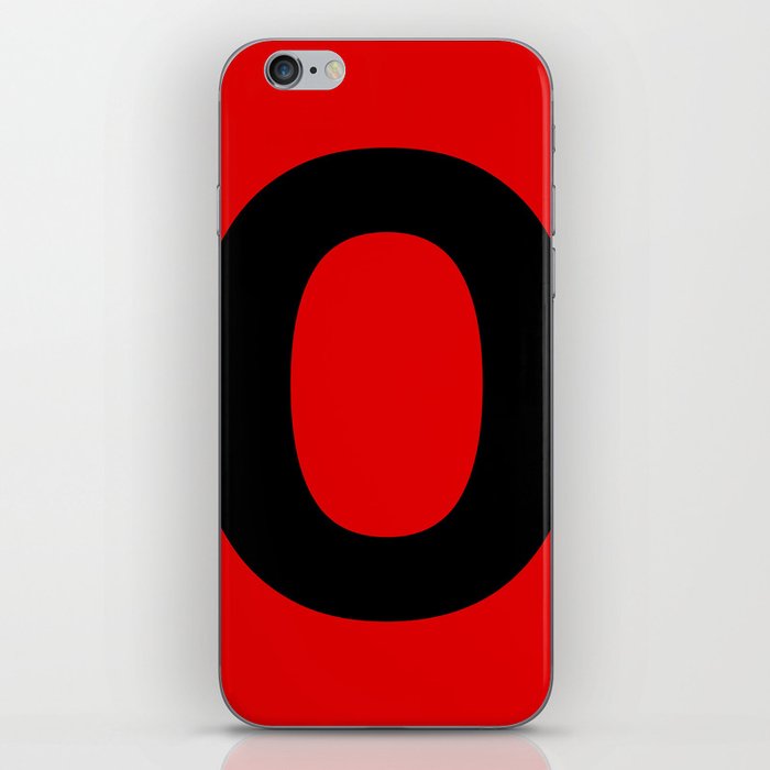 Letter O (Black & Red) iPhone Skin