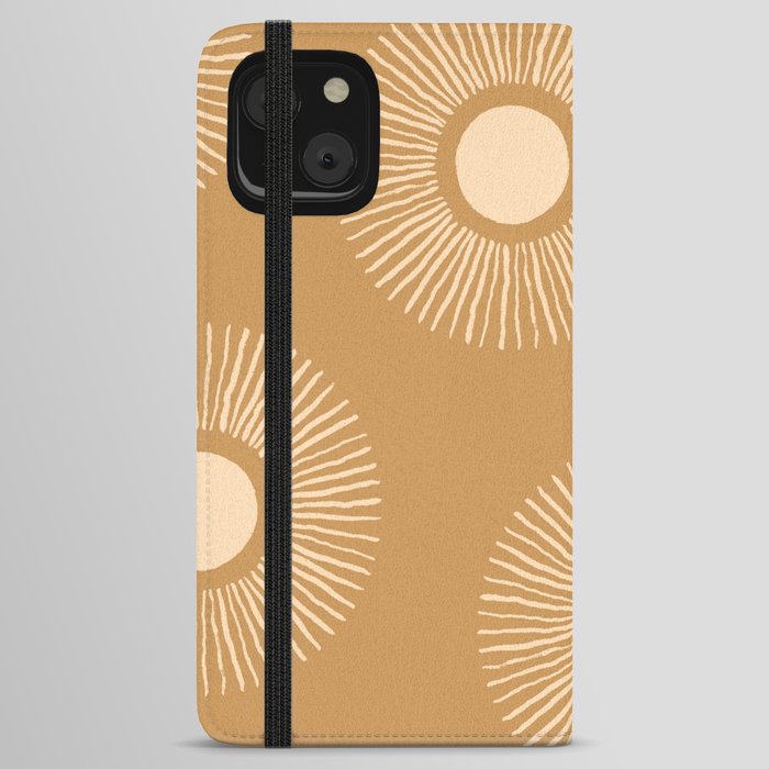 Sun Pattern - Amber Gold iPhone Wallet Case