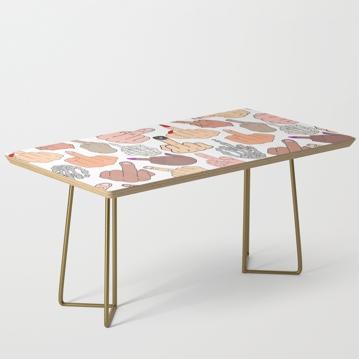 Middle Fingers Coffee Table By Notsniw Society6