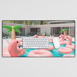 Flamingo Pool Party Desk Mat