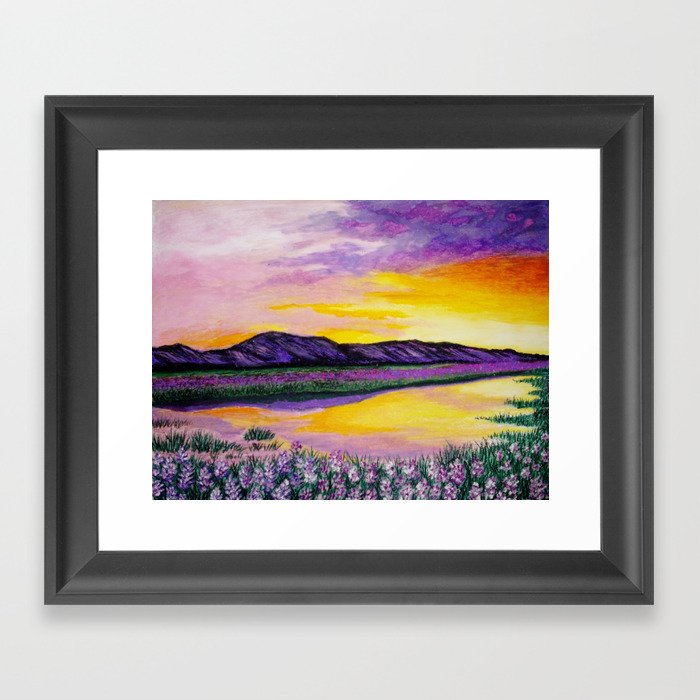 Purple Sunset Framed Art Print