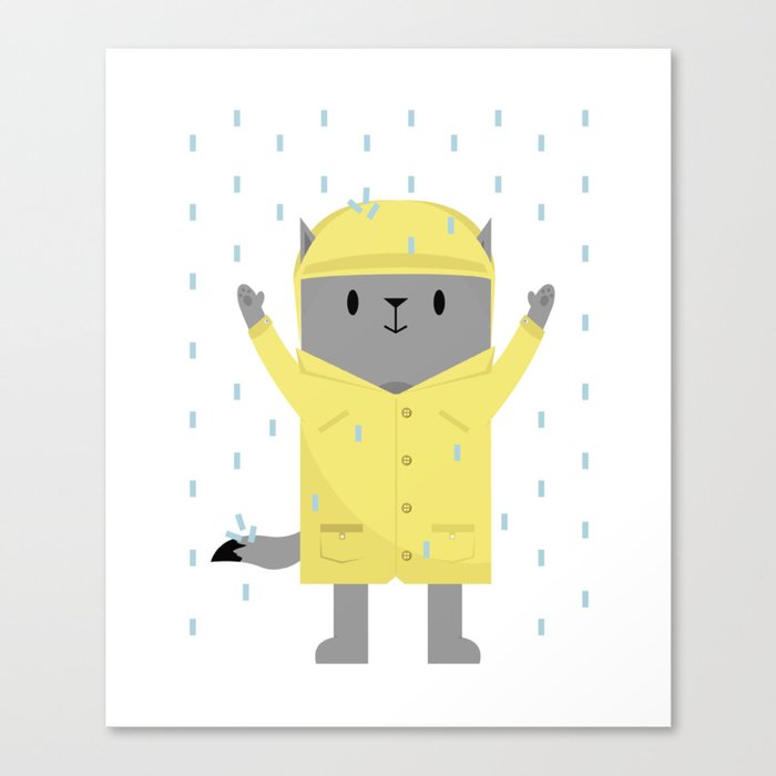Cat in the Rain Canvas Print