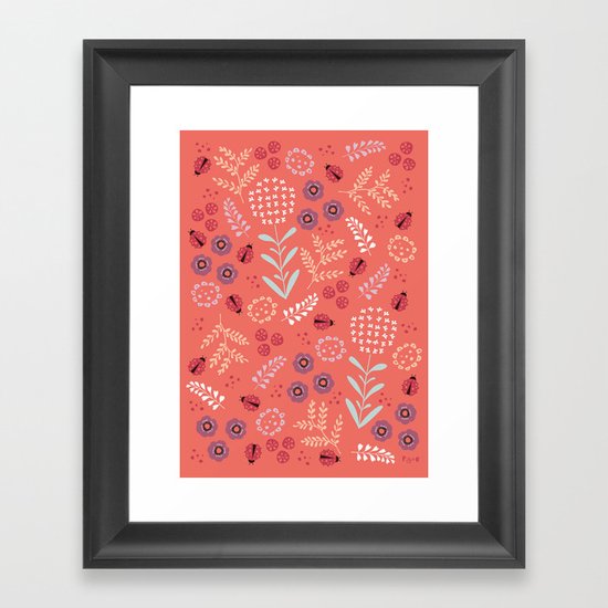 Little Ladybugs Framed Art Print