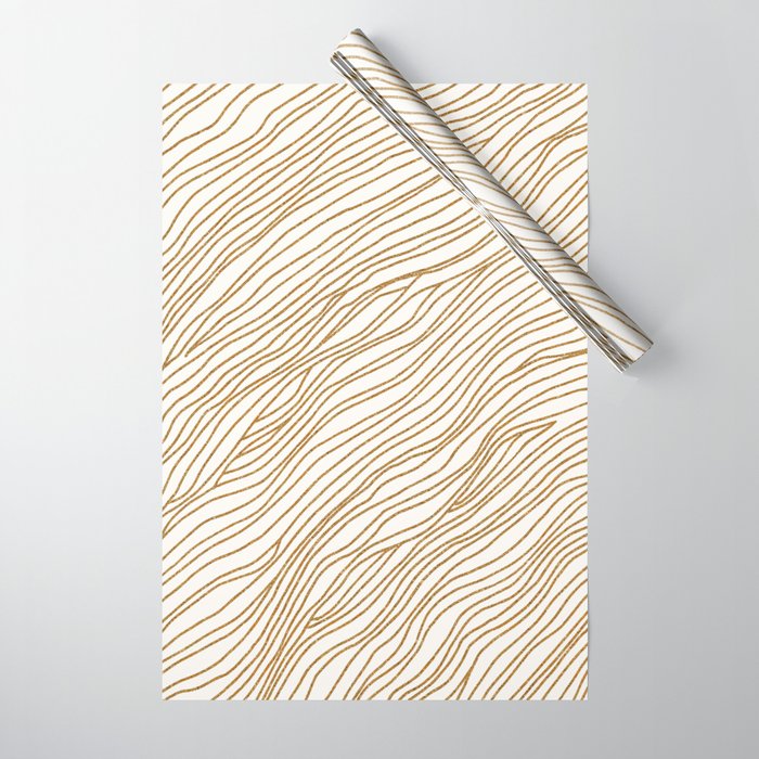 Abstract Metallic Wood Grain Wrapping Paper