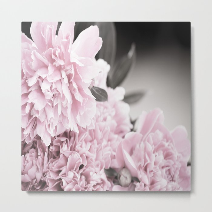 Summer Atmosphere Pale Pink Peonies On The Table #decor #society6 #buyart Metal Print