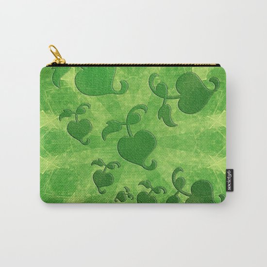 Vine leaves on green kaleidoscope Carry-All Pouch