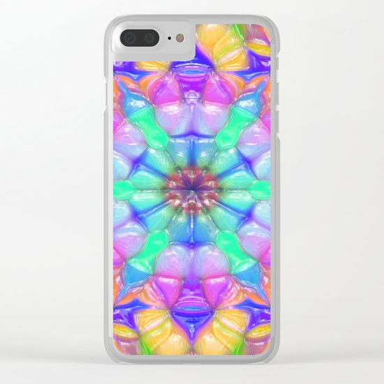 Colorful Concentric Reflections Clear iPhone Case
