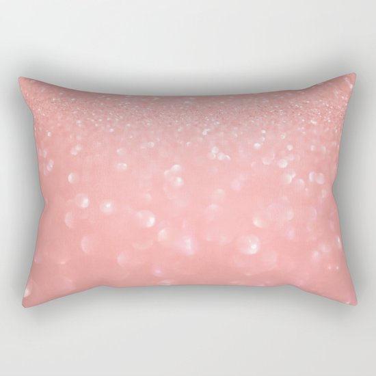 Pink luxury sparkling glitter pattern Rectangular Pillow