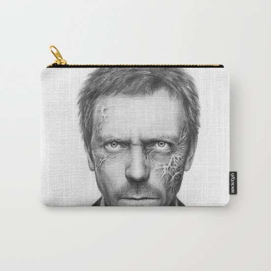 House MD Zombie Portrait Hugh Laurie Carry-All Pouch