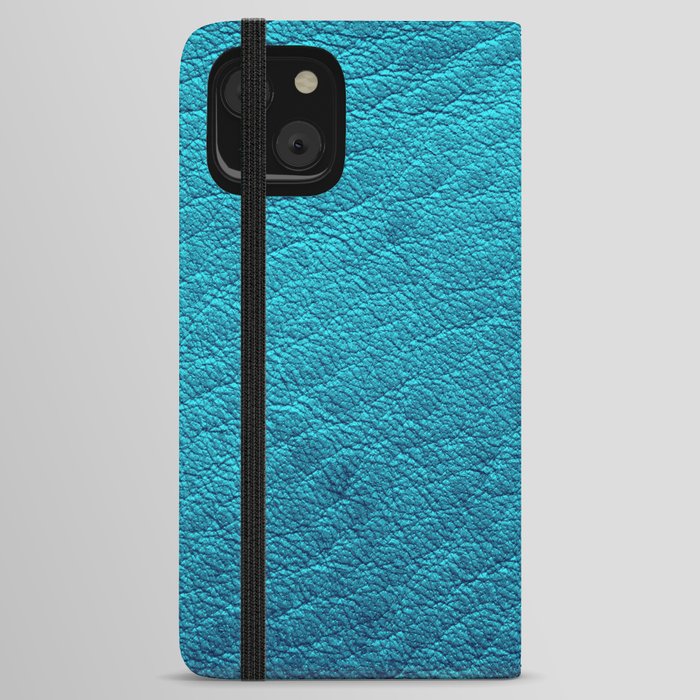 Modern Elegant Blue Leather Collection iPhone Wallet Case